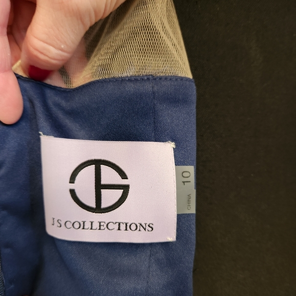 Navy Cocktail Dress sz 10 - Picture 10 of 16